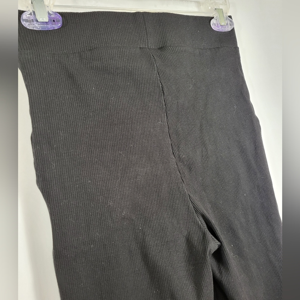 Naked Wardrobe black ribbed leggings women's M  #1415 - Picture 4 of 4